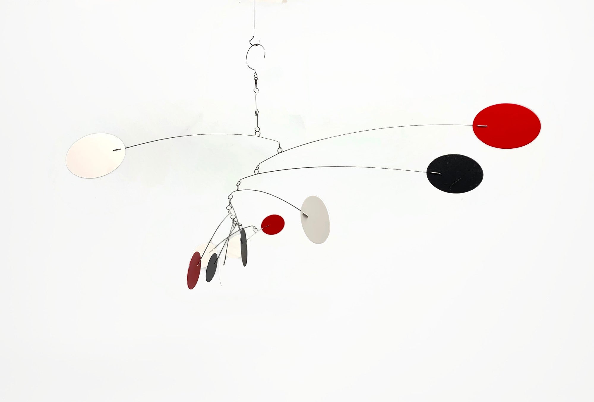 Art Mobile – Black, White & Red | Zen Style Hanging Sculpture