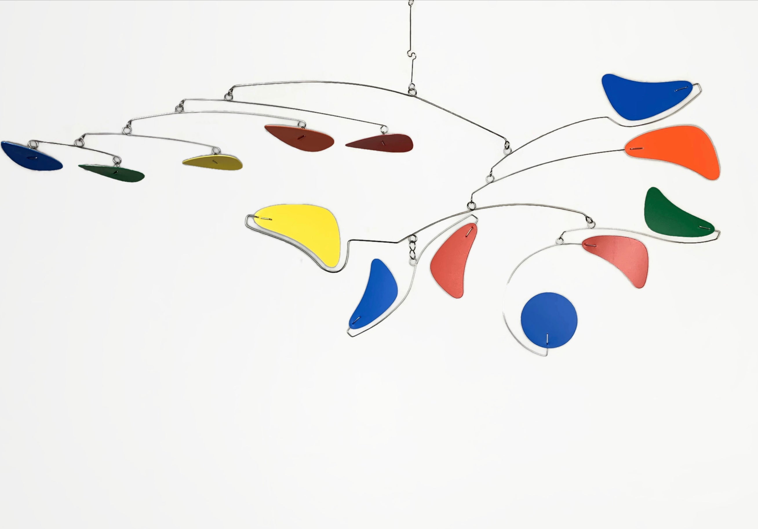 Hanging Mobile Mid Century Modern Rainbow in Serenity Style for Home or Office