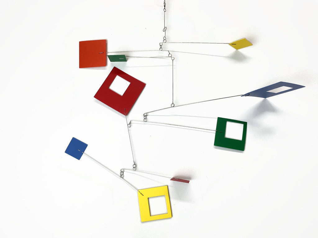 Art Mobile 24 x 24 For View From Below Hoshi Style Modern Kinetic Sculpture Squares