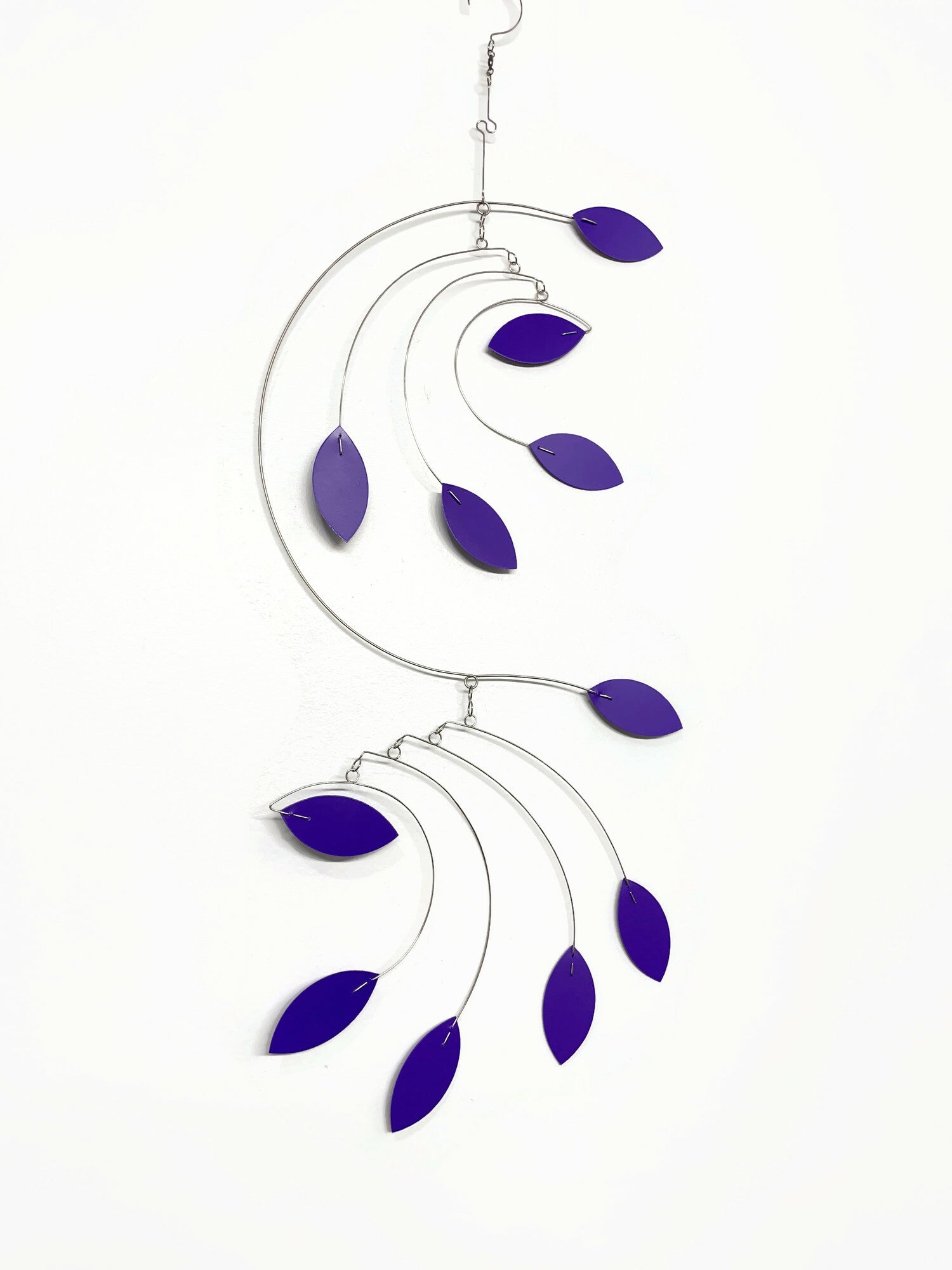 Art Mobile Dream Catcher Style in Purple Kinetic Art Sculpture