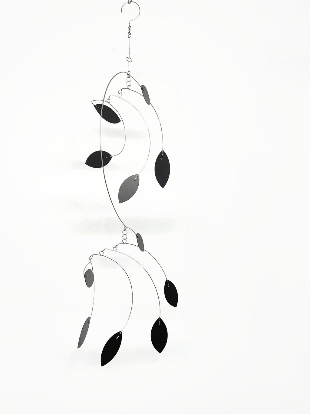 Mobile Art Dream Catcher Style in Black Kinetic Art Sculpture