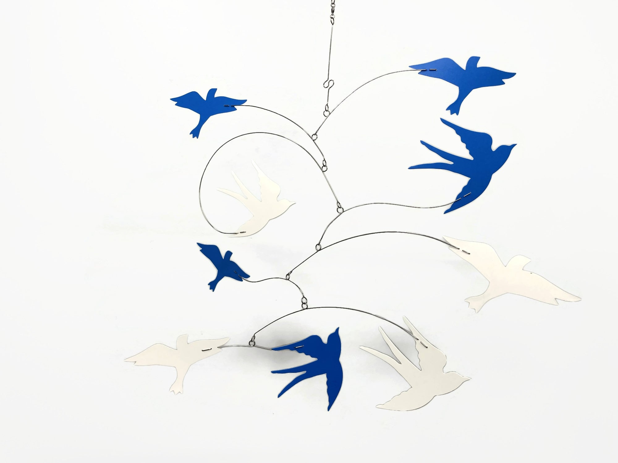 Bird Mobile Flying 22w x 23h Art Swallow Swift Dove Kinetic Art Sculpture
