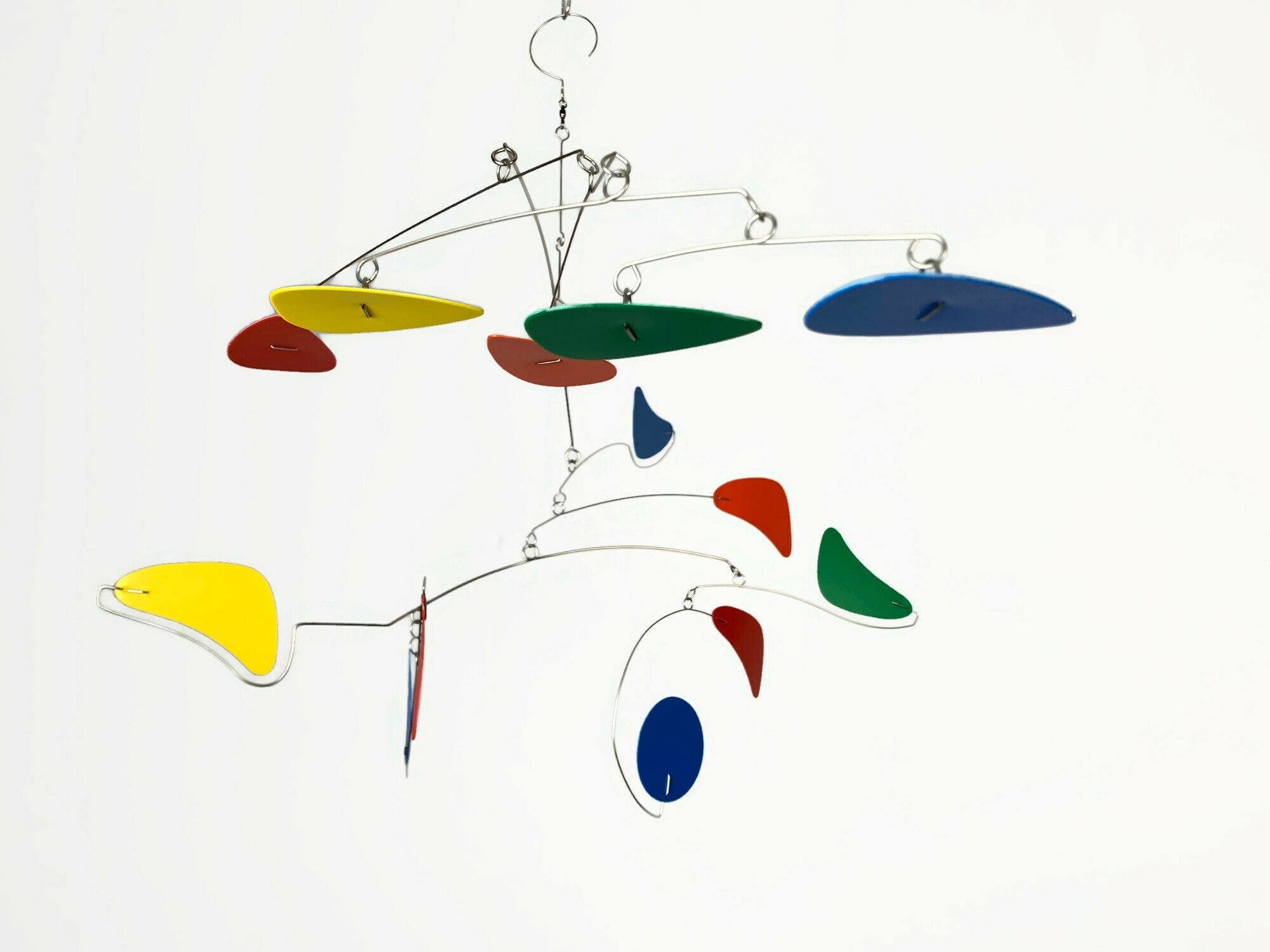 Hanging Mobile Mid Century Modern Rainbow in Serenity Style for Home or Office