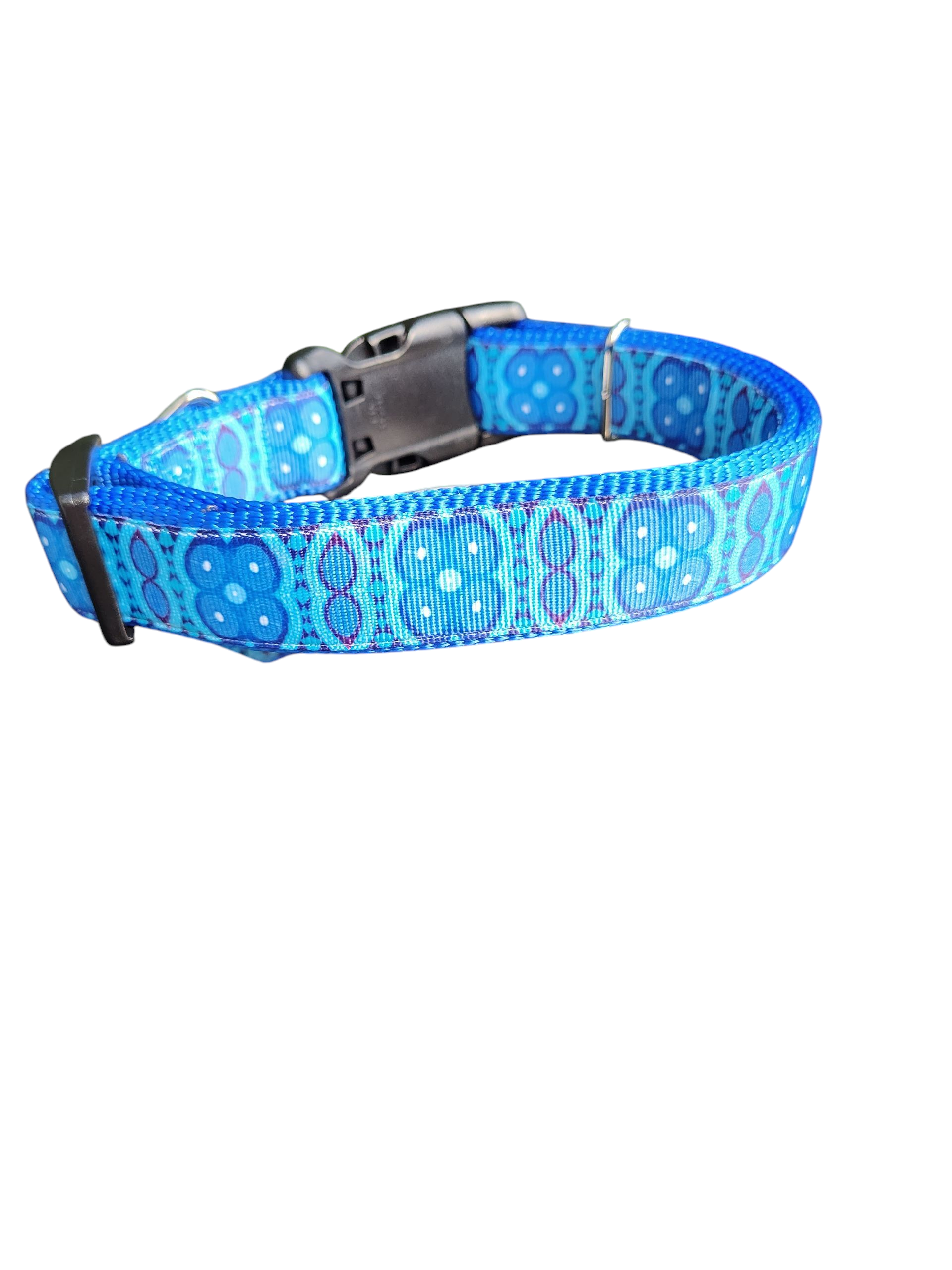 Blue African Tribal Nylon Dog Collar