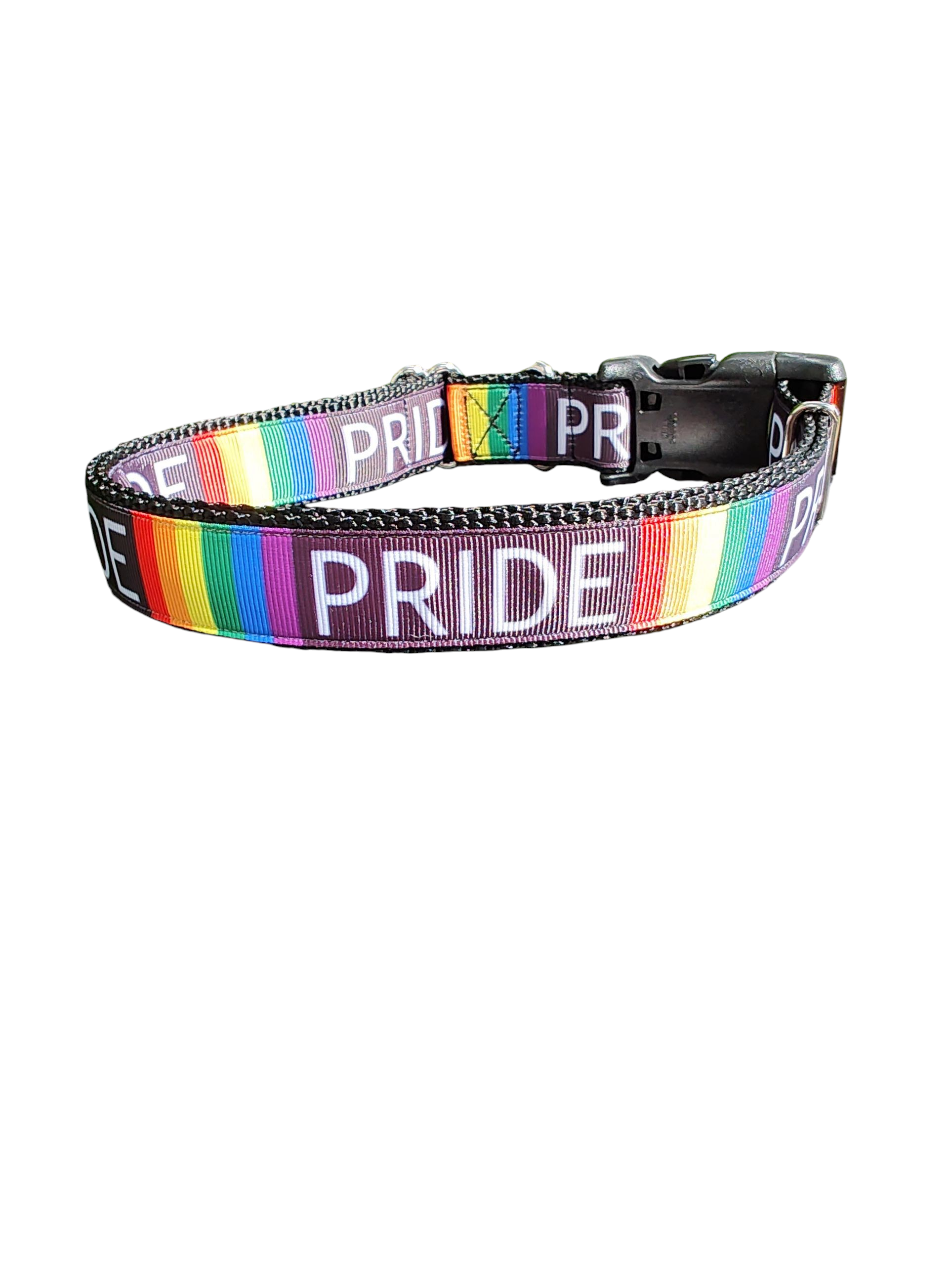 Pride Rainbow Nylon Dog Collar