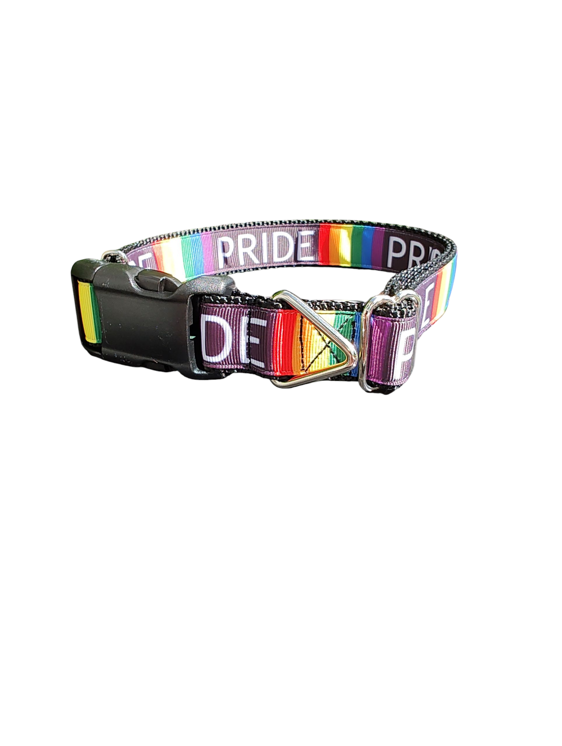 Pride Rainbow Nylon Dog Collar