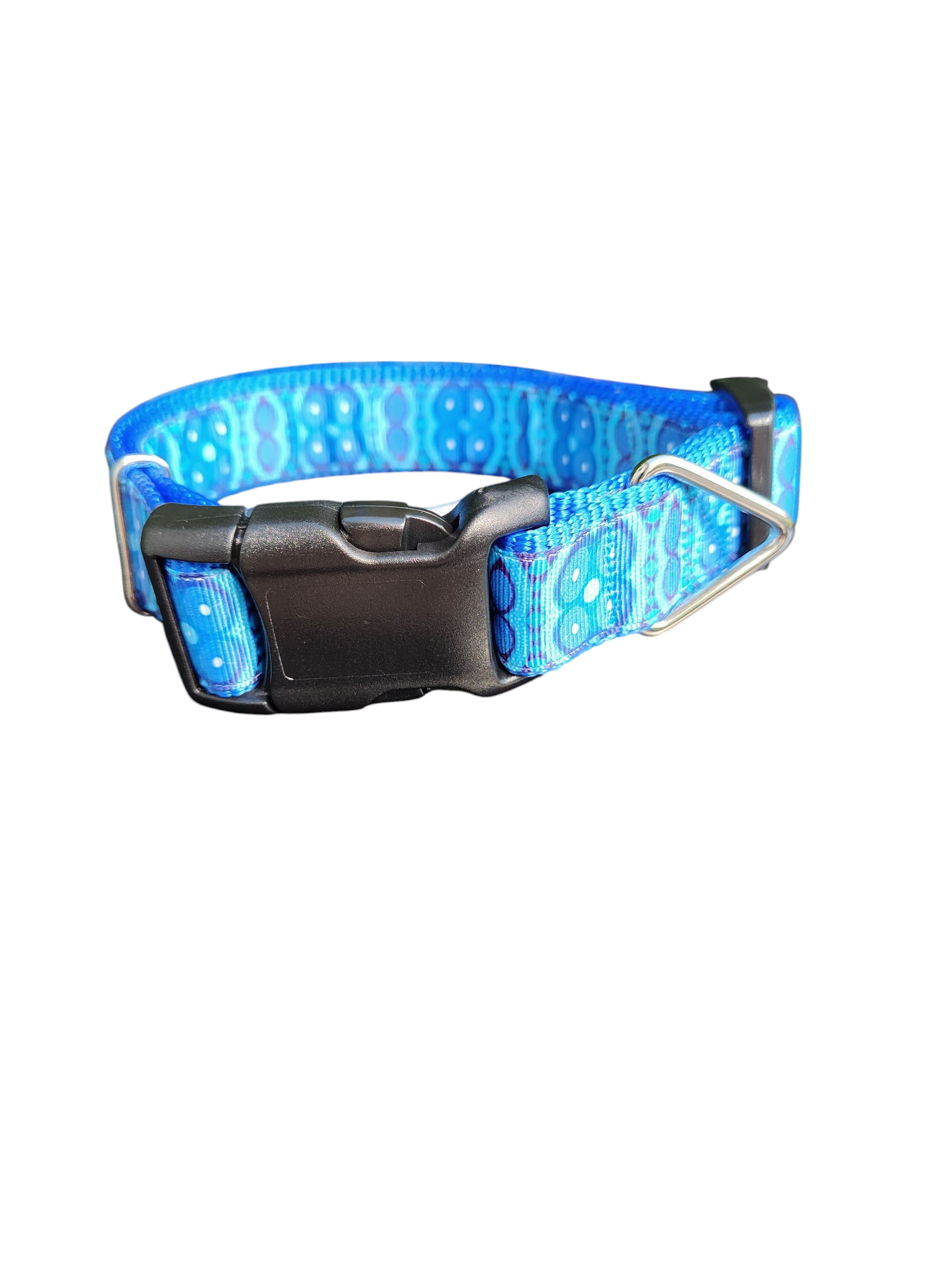Blue African Tribal Nylon Dog Collar