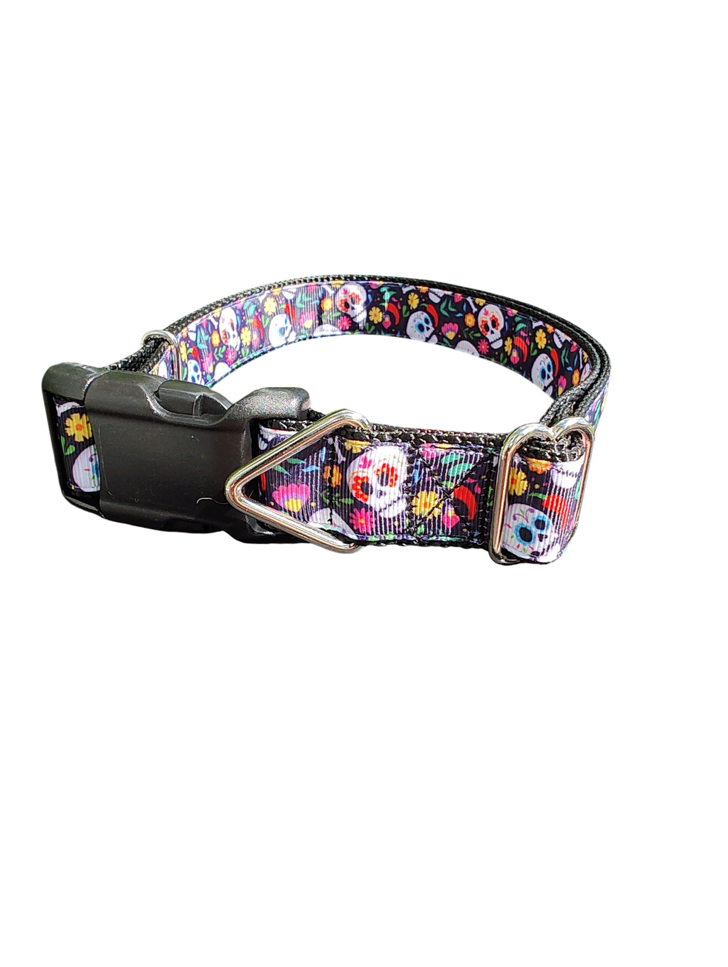 Sugar Skulls Nylon Dog Collar